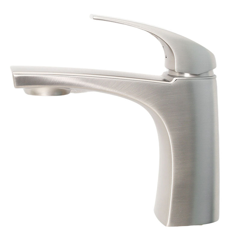 Karci Spot Defense Single-Handle Low Arc Bathroom Faucet in Brushed Nickel