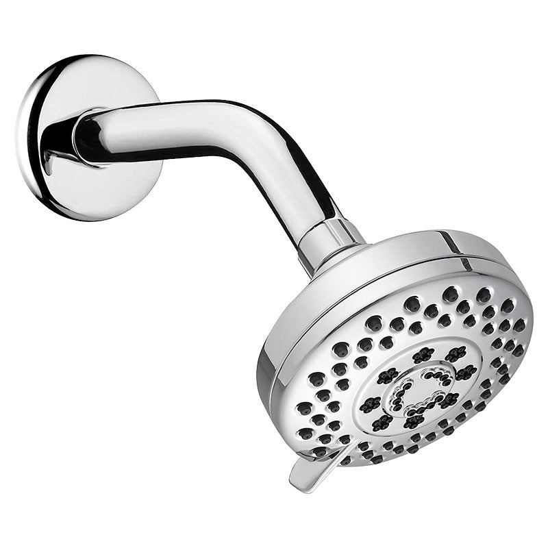 Set cabeza de ducha con brazo 5 funciones redonda 15 cm cromada Aqua Nuova