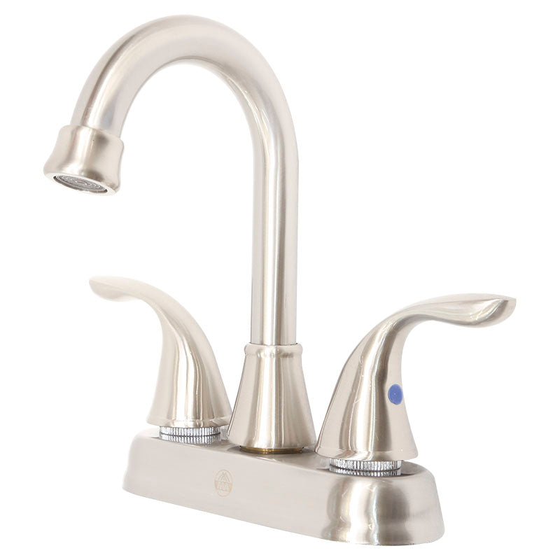 Classic 4" gooseneck bathroom faucet, silver