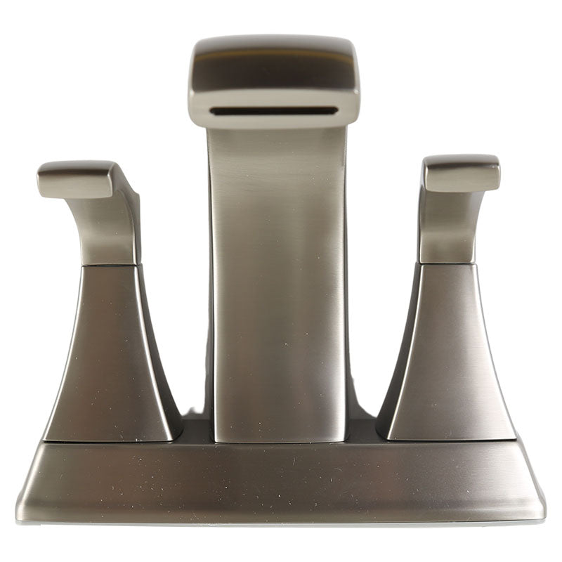 Venturi 4" Low Arc Two-Handle Bathroom Faucet, Spot Defense Brushed Nickel
