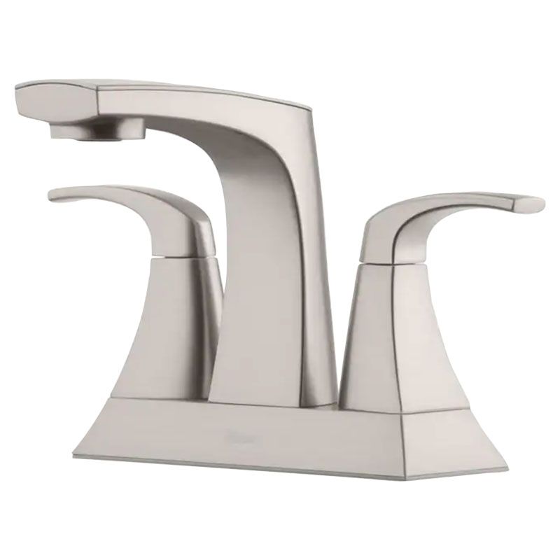 Karci 4" Low Arc Lavatory Faucet Brushed Nickel with Spot Defense Two-Handle