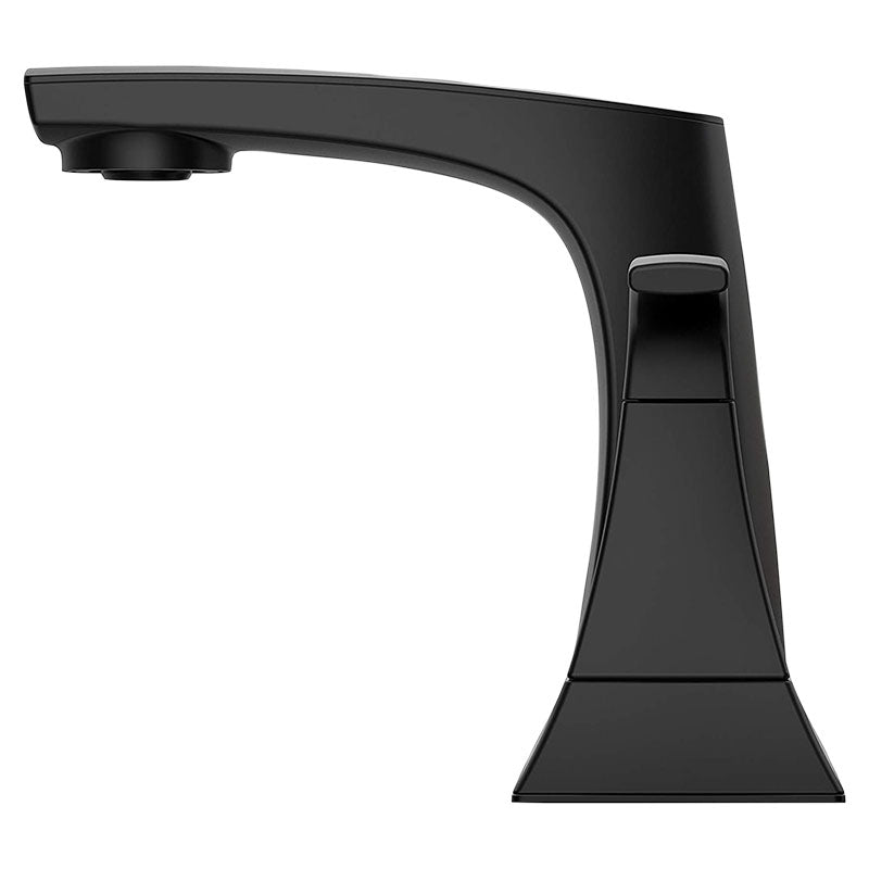 Grifo lavamanos 4" cuello bajo Karci negro mate dos mandos