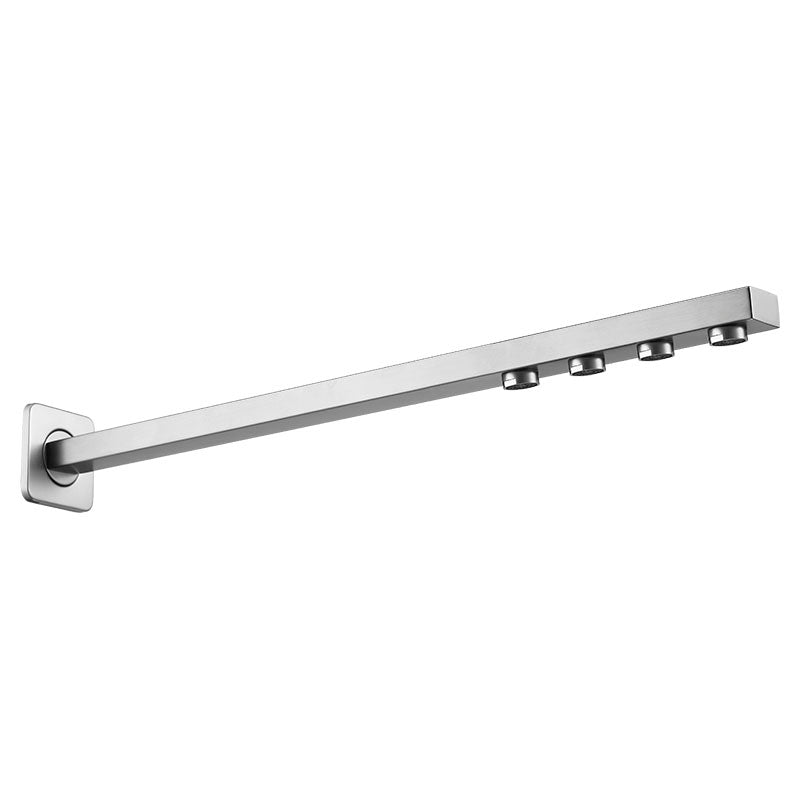 Set cabeza de ducha con brazo 1 función rectangular satinada Aqua Nuova