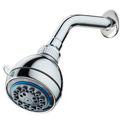 Aqua Nuova 7-Function 8cm Round Chrome Shower Head Set with Arm