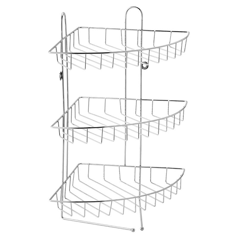 Organizador de ducha esquinero metálico 3 niveles cromado 44,5 x 29,5 x 20,5 cm