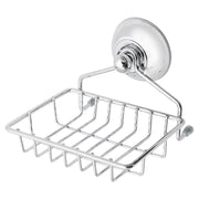 Chrome 1-Tier Metal Suction Soap Dish 12 x 7 x 9 cm
