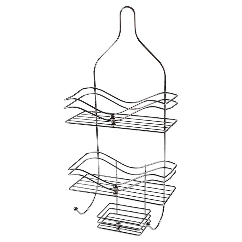 Organizador de ducha metálico 3 niveles cromado 61 x 28 x 12,5 cm