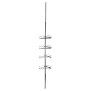 Organizador de ducha esquinero ajustable metálico 4 niveles cromado 28,5 x 20 x 250 cm
