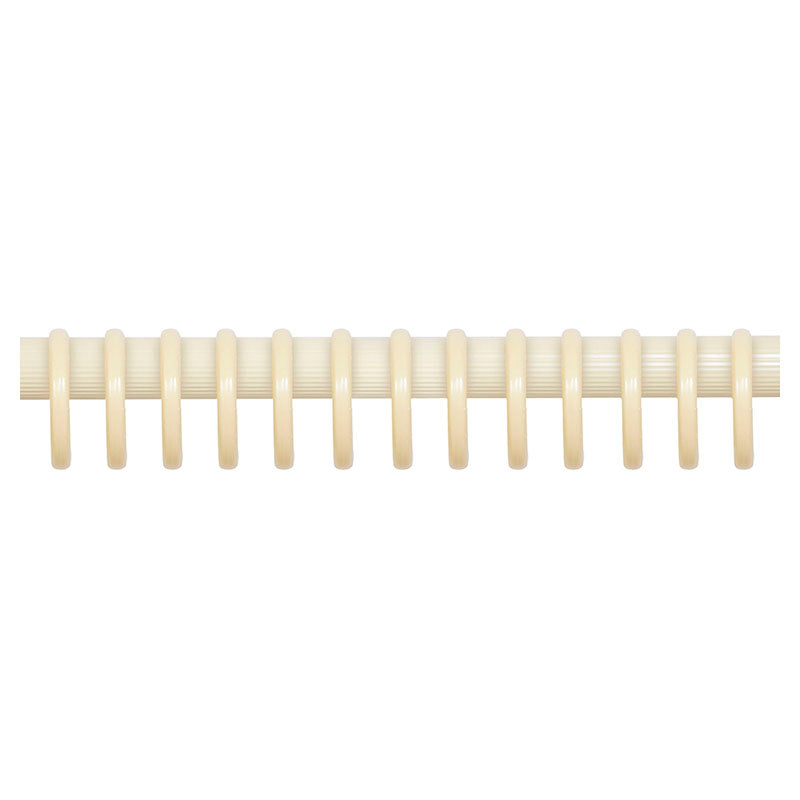 Set 12 ganchos para cortina baño acrílico beige