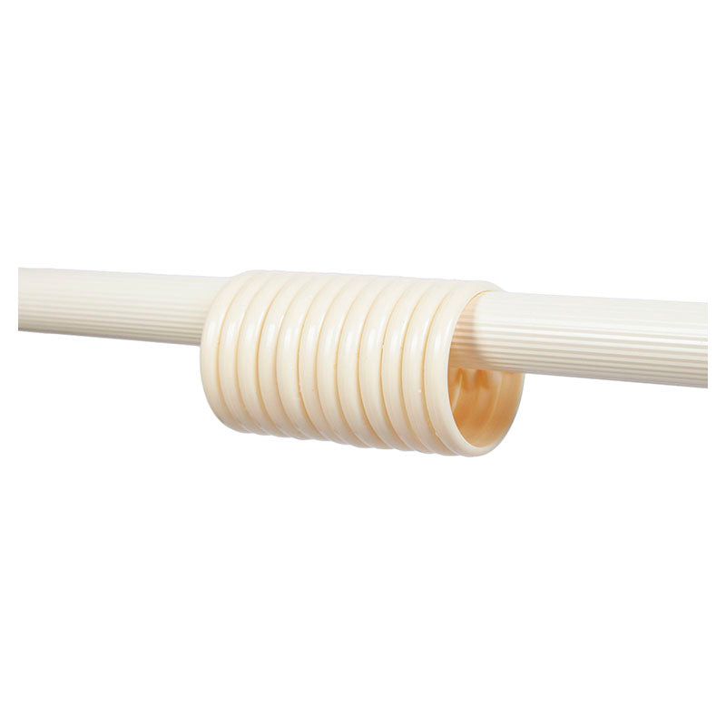 Set 12 ganchos para cortina baño acrílico beige