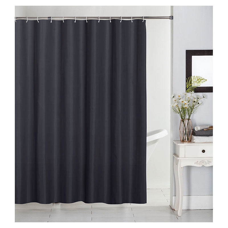 Cortina de baño poliéster azul oscuro 183 x 183 cm