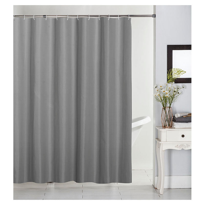 Cortina de baño poliéster gris 183 x 183 cm