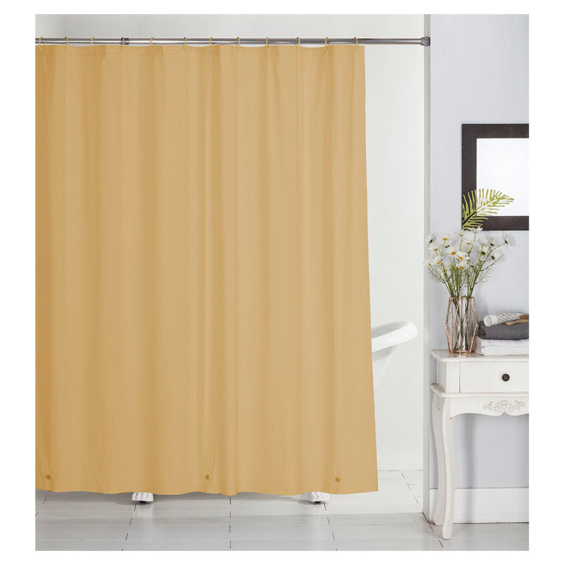 Set cortina de baño peva taupe 178 x 183 cm incluye 12 ganchos