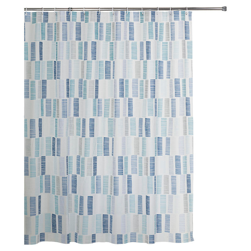 Set cortina de baño peva estampado 183 x 183 cm incluye 12 ganchos
