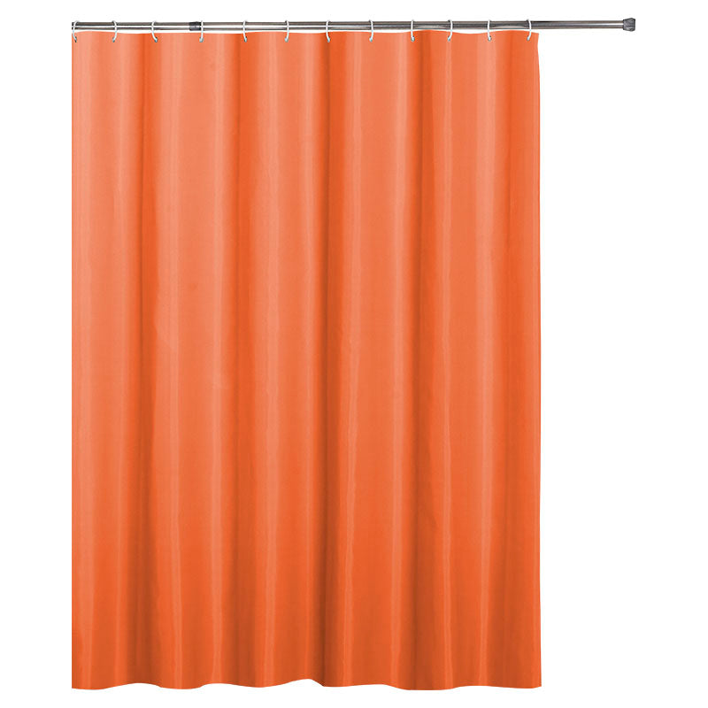 Set cortina de baño poliéster naranja suave 183 x 183 cm incluye 12 ganchos plásticos