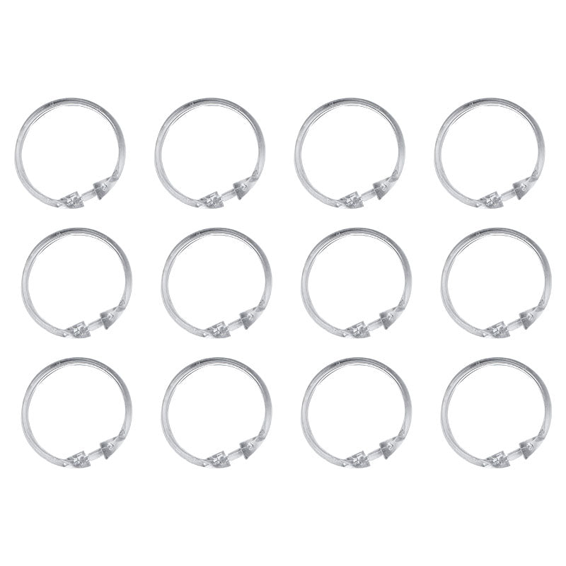 Clear plastic shower curtain hooks 12 pcs