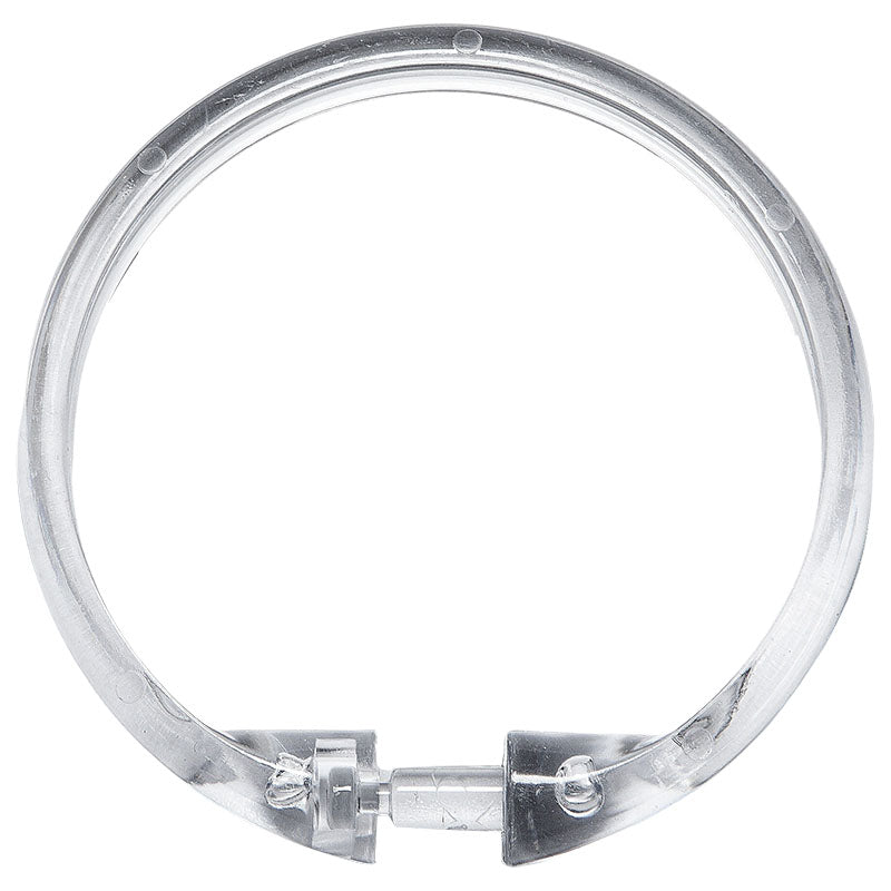 Clear plastic shower curtain hooks 12 pcs