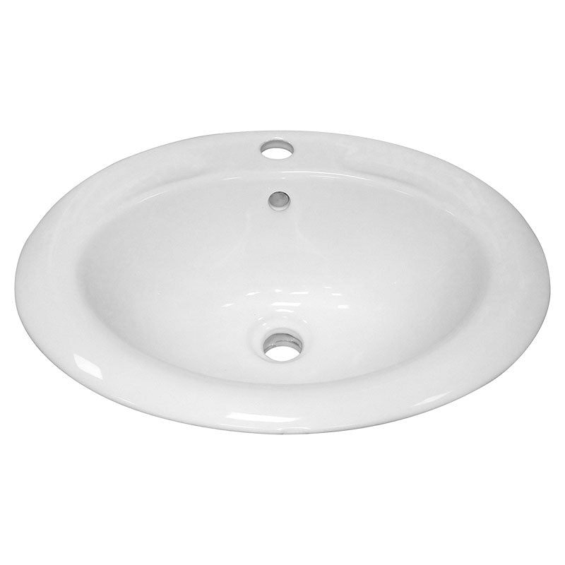 Lavamanos Elsa ovalado empotrable blanco 18,5 x 47 x 42 cm