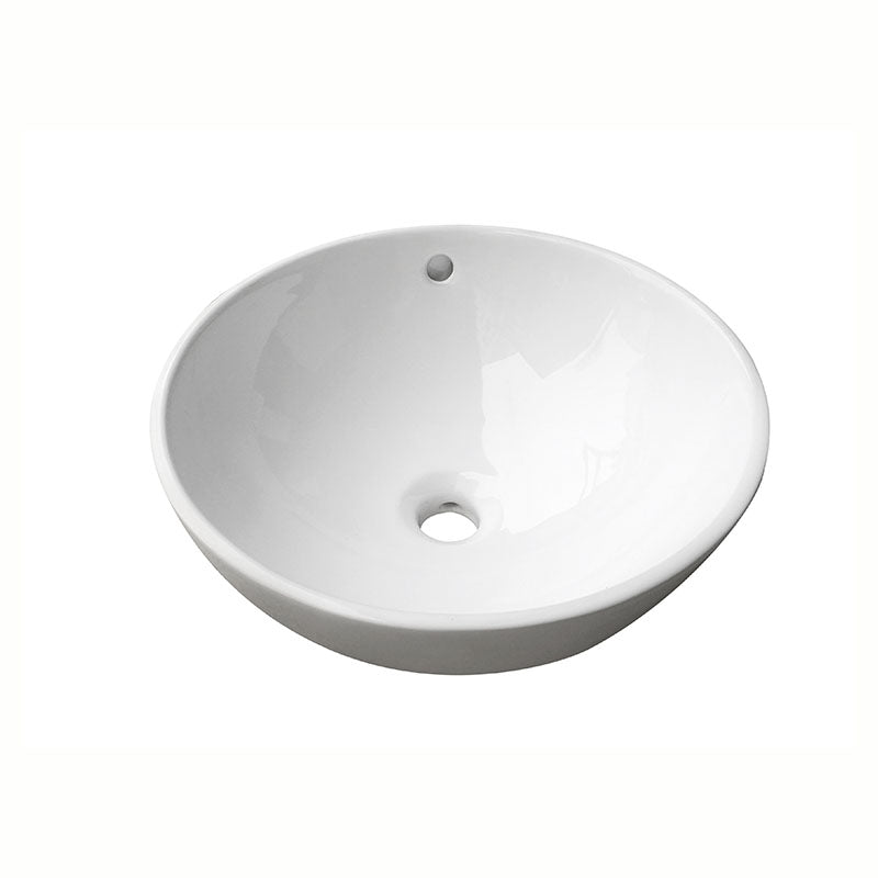 Lavamanos Adda ovalado sobreponer blanco 15,5 x 38 x 38 cm