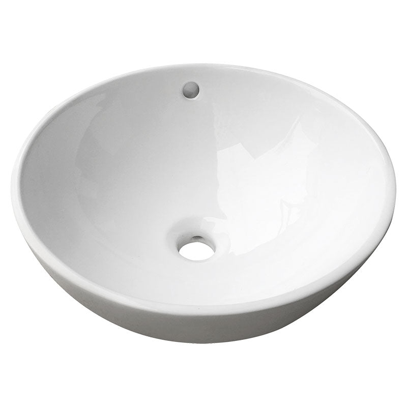 Lavamanos Adda ovalado sobreponer blanco 15,5 x 38 x 38 cm