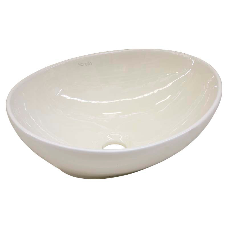 Lavamanos Monticano ovalado sobreponer bone 14,5 x 41 x 33,5 cm