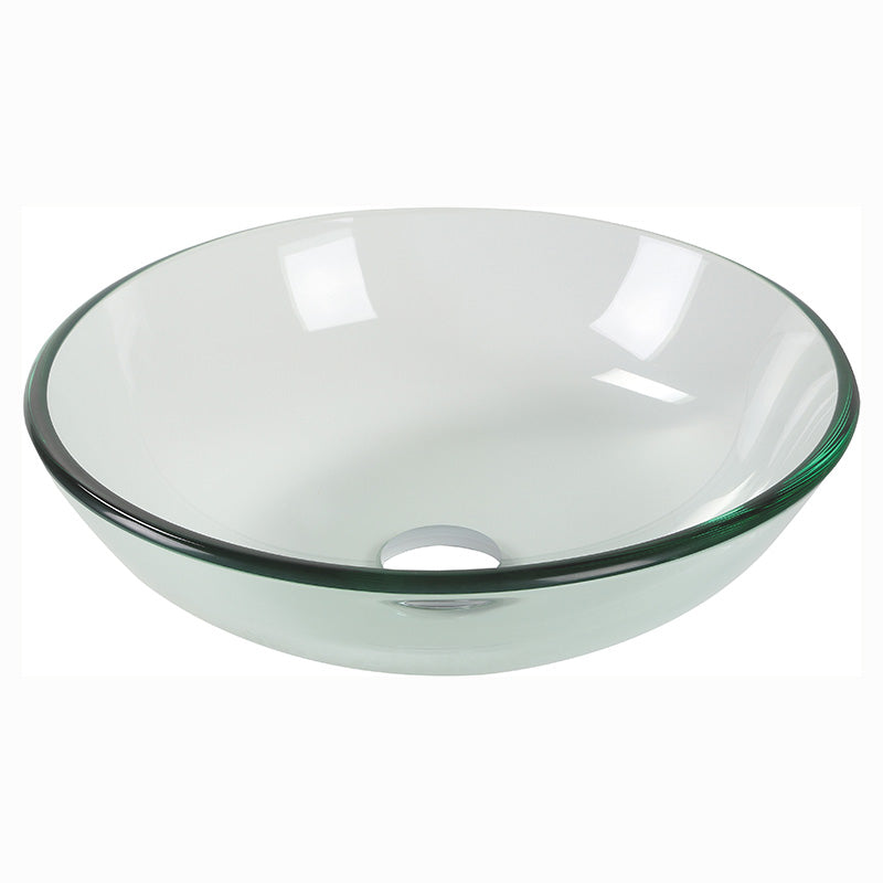 Lavamanos Sena vidrio redondo sobreponer transparente 14 x 42 x 42 cm