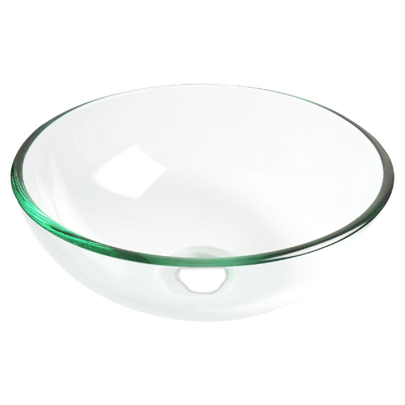 Lavamanos Sena vidrio redondo sobreponer transparente 14 x 42 x 42 cm
