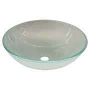 Lavamanos Sena vidrio redondo sobreponer esmerilado 14 x 42 x 42 cm