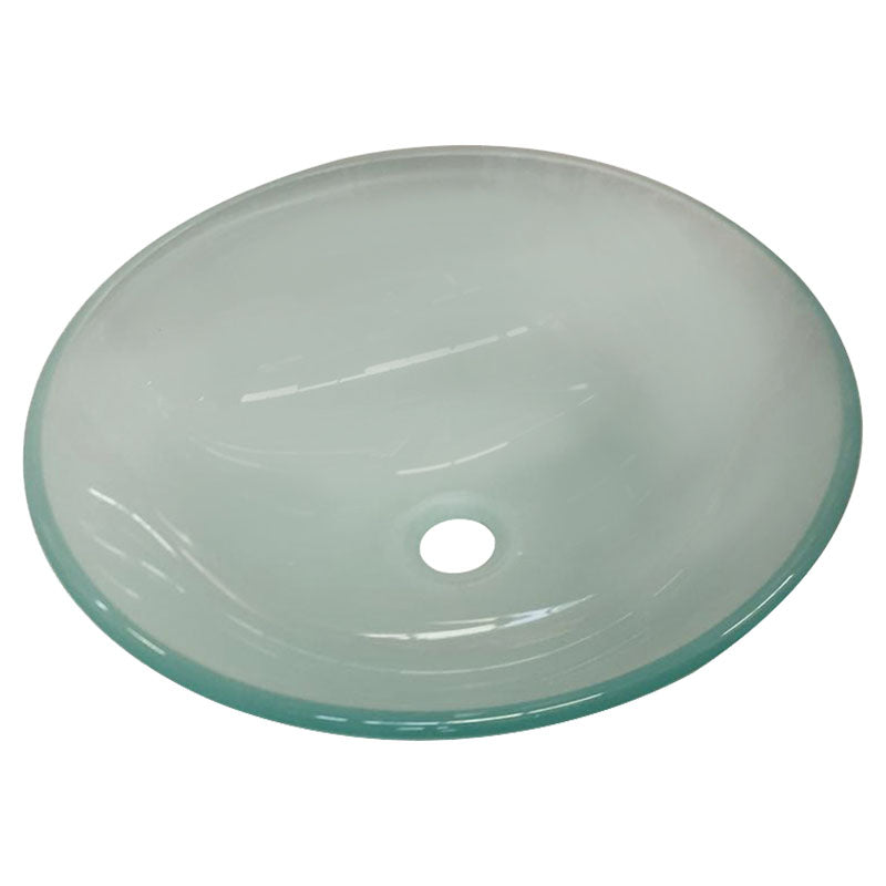 Lavamanos Sena vidrio redondo sobreponer esmerilado 14 x 42 x 42 cm
