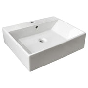 Lavamanos Volturno cuadrado sobreponer blanco 14,5 x 50,5 x 43 cm