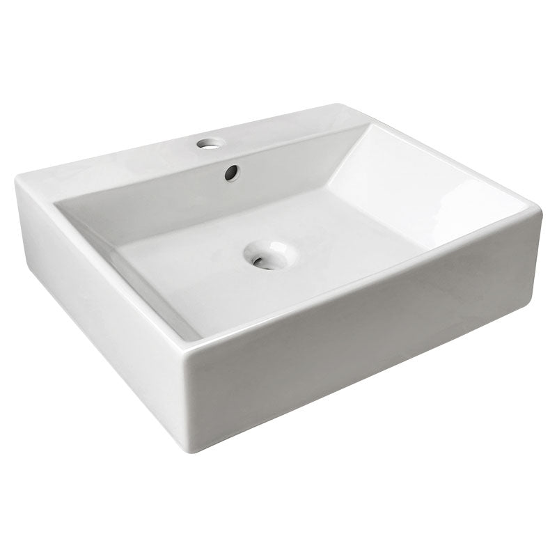 Lavamanos Volturno cuadrado sobreponer blanco 14,5 x 50,5 x 43 cm