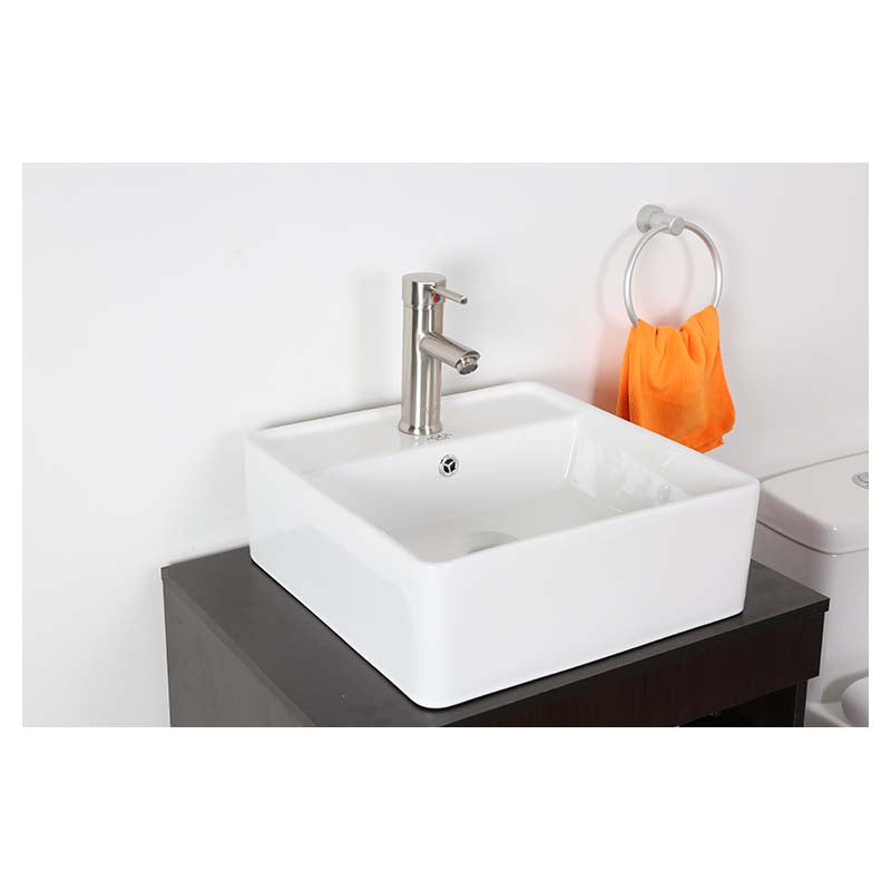 Lavamanos Volturno cuadrado sobreponer blanco 14,5 x 50,5 x 43 cm