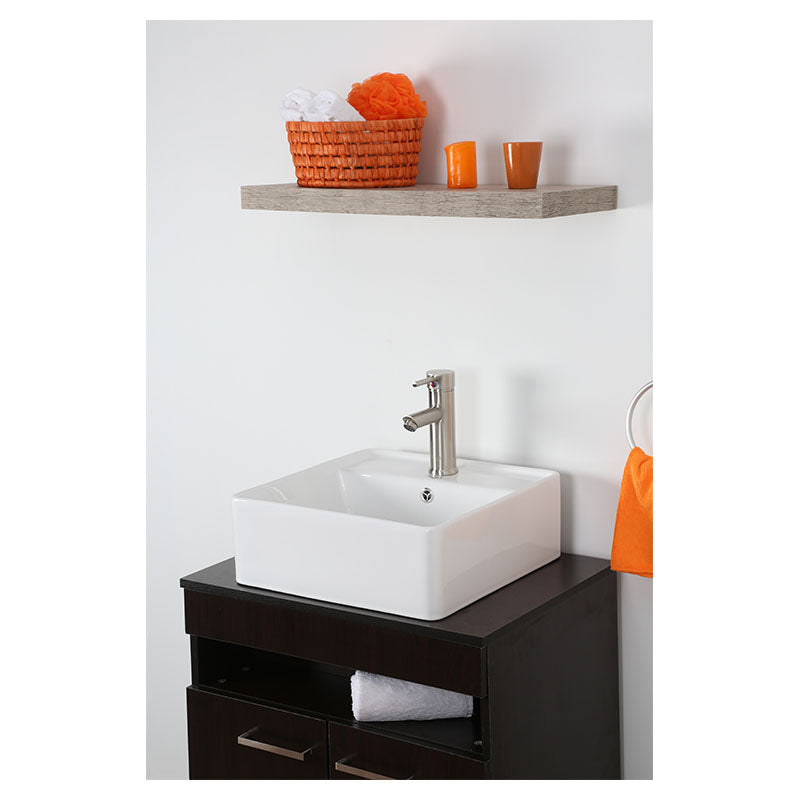 Lavamanos Volturno cuadrado sobreponer blanco 14,5 x 50,5 x 43 cm