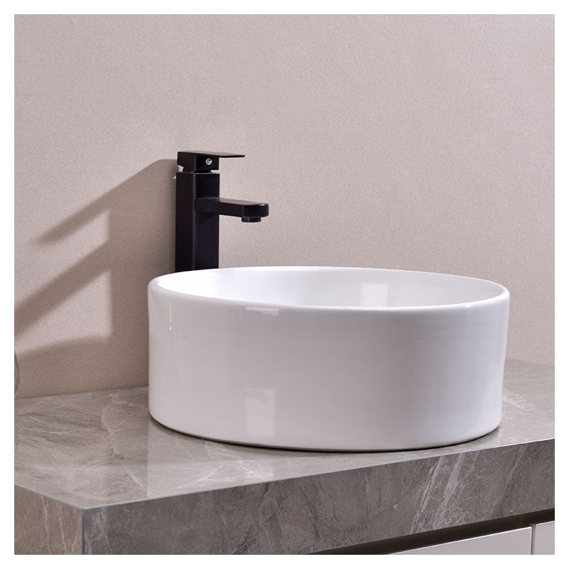 Lavamanos Trigno redondo sobreponer blanco 41 x 41 x 15,5 cm