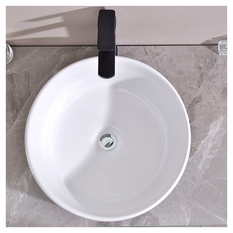 Lavamanos Trigno redondo sobreponer blanco 41 x 41 x 15,5 cm