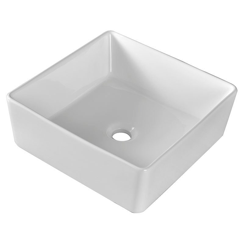 Lavamanos Nure cuadrado sobreponer blanco 13,5 x 38 x 38 cm
