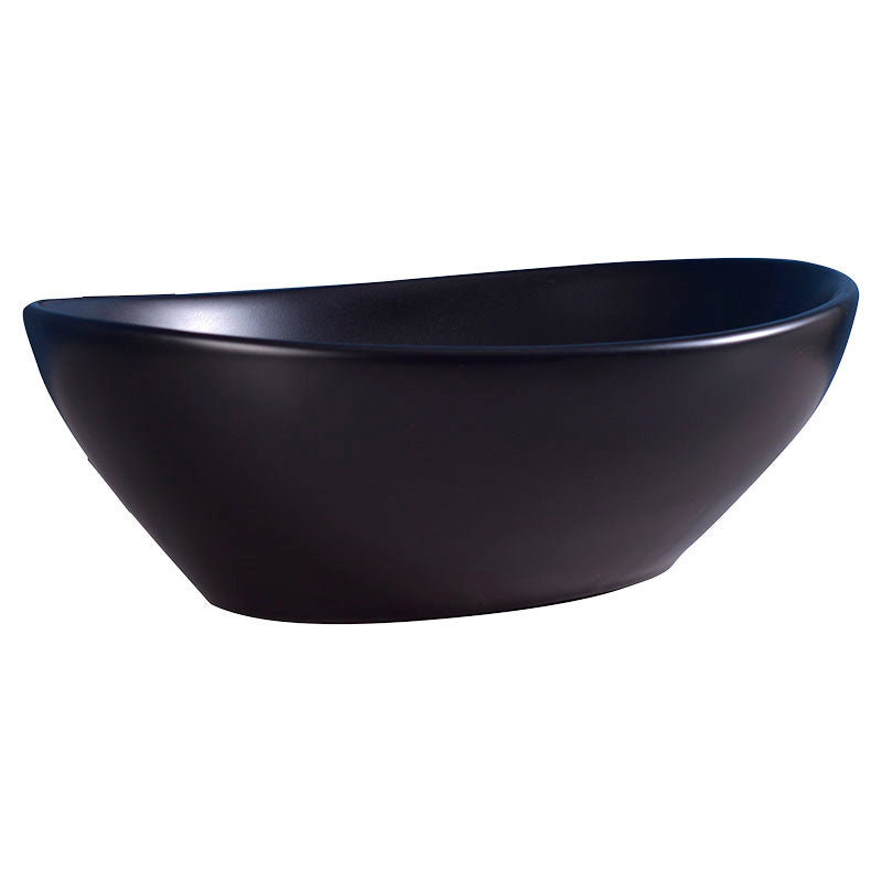 Lavamanos Monticano ovalado sobreponer negro 14,5 x 41 x 34 cm