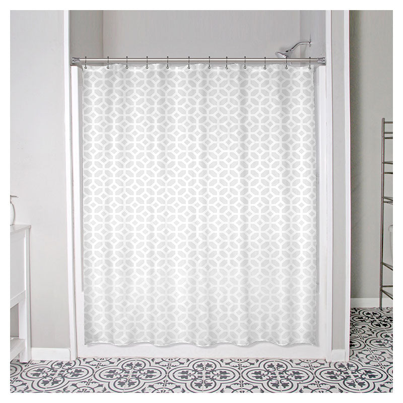 Gray PEVA Shower Curtain 178 x 183 cm