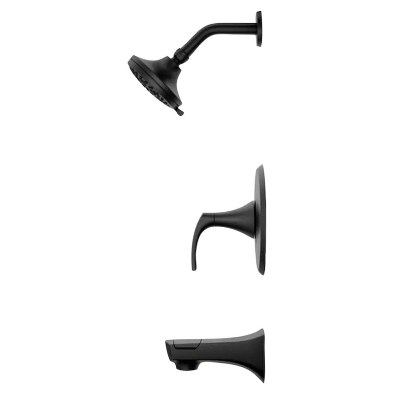 Karci matte black shower faucet