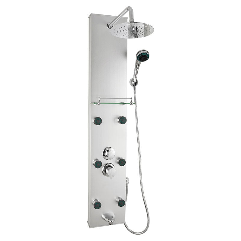 Shower panel 120 x 20 cm satin PVC