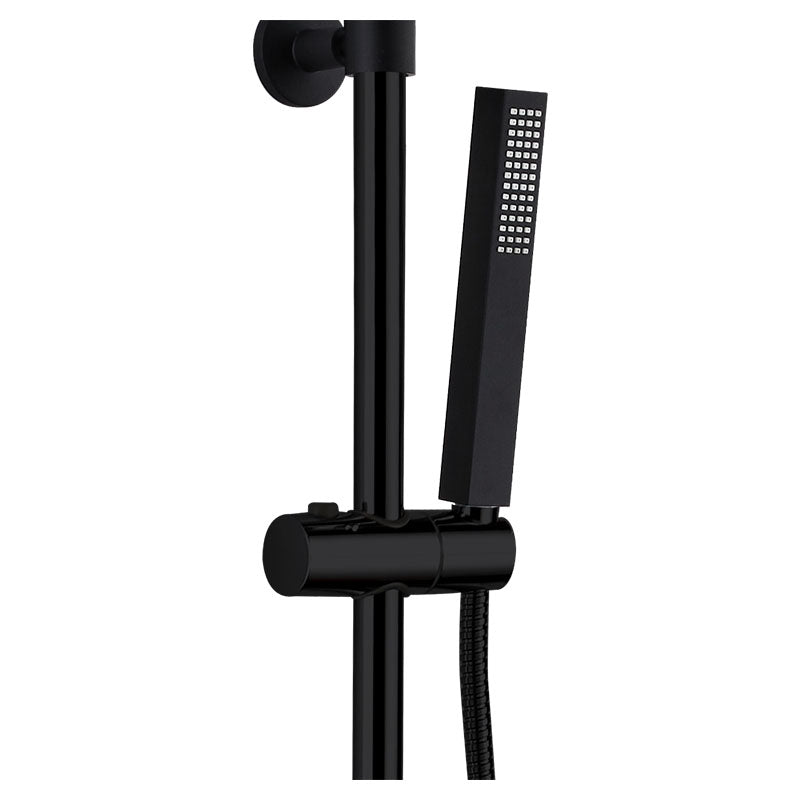 Aqua Nuova Deluxe Matte Black Stainless Steel Hot and Cold Water Shower Column