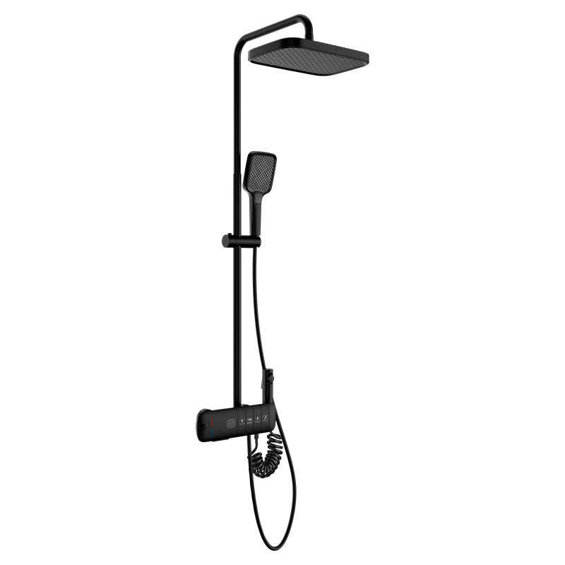 Aqua Nuova Matte Black Stainless Steel Shower Column