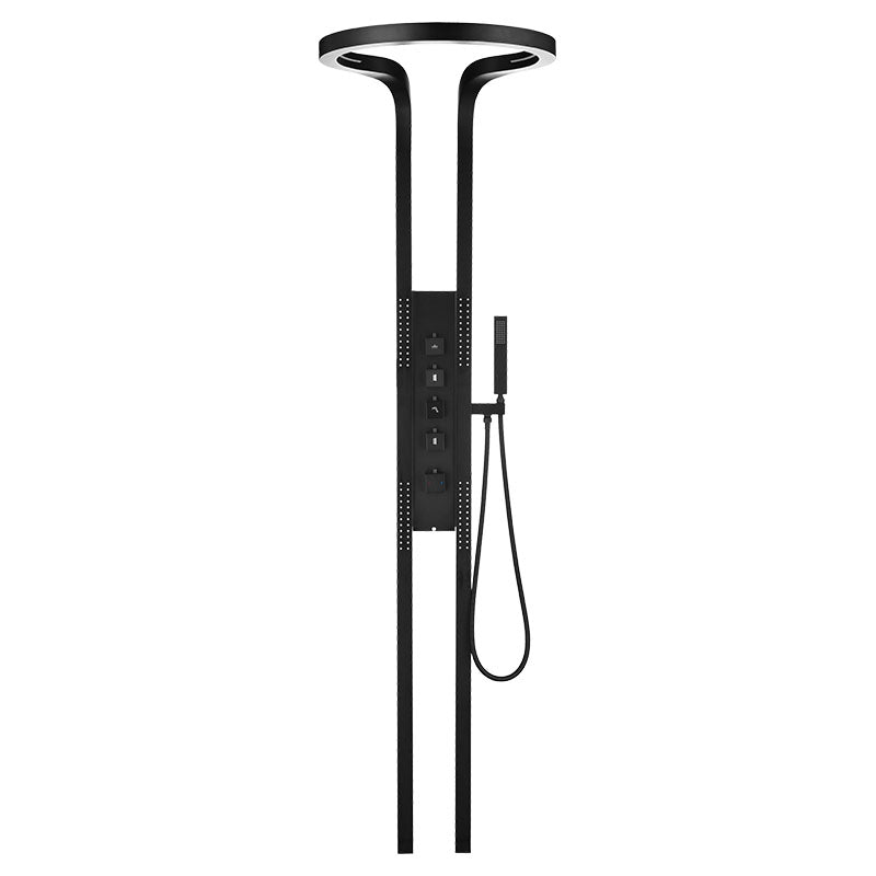 Aqua Nuova matte black stainless steel shower panel