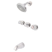 Three-hole shower with foot washer Verv three-handle polished chrome knob type Price Pfister