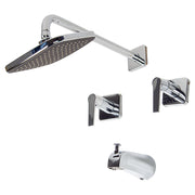 Lainz two-handle polished chrome lever-type shower with foot wash by Price Pfister
