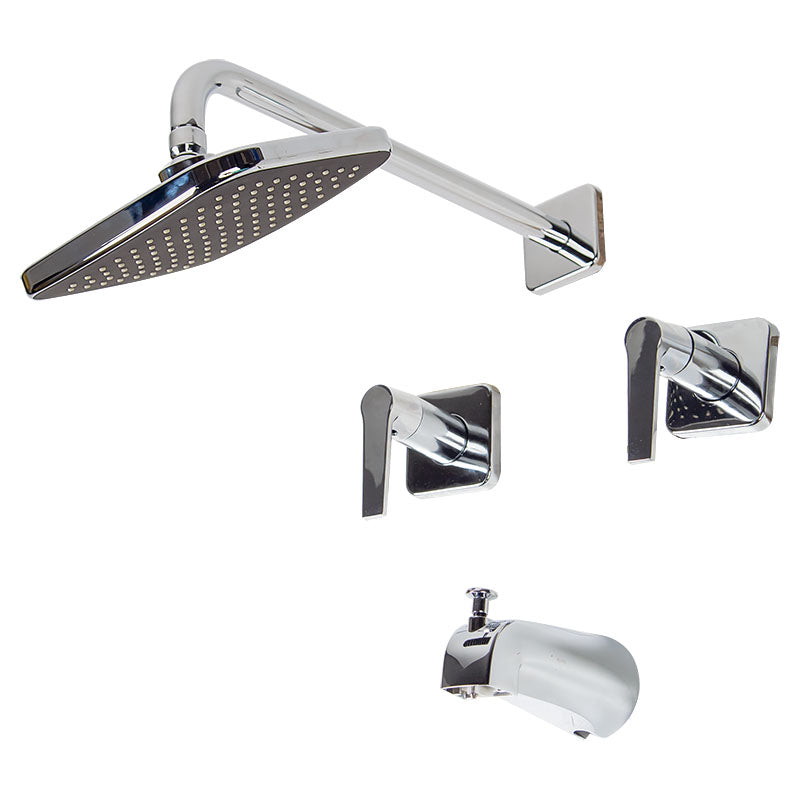 Lainz two-handle polished chrome lever-type shower with foot wash by Price Pfister