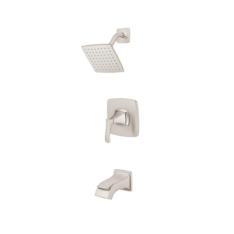 Price Pfister Venturi Satin Nickel Lever Handle Spot Defense Shower with Foot Faucet
