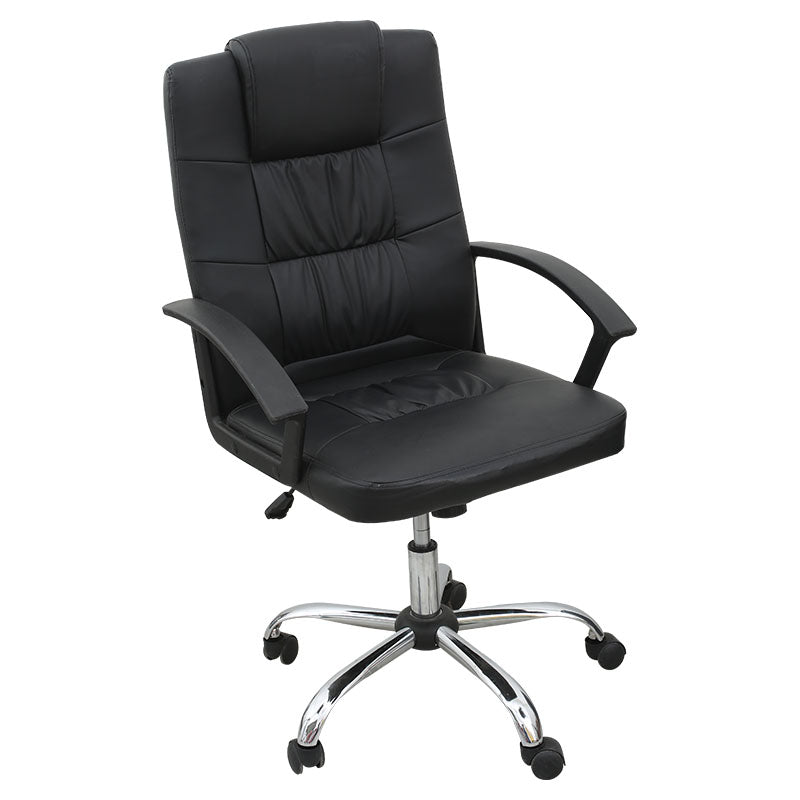 Silla ejecutiva negra con respaldo alto 61 x 56 x 100 cm