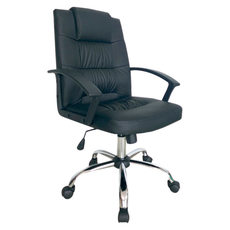 Silla ejecutiva negra con respaldo alto 61 x 56 x 100 cm