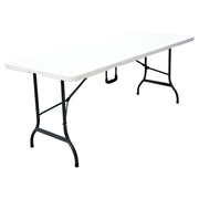 White rectangular folding table 72.5 x 74 x 180 cm capacity 90 kg